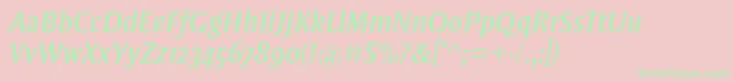 StrayhornMtOsfItalic Font – Green Fonts on Pink Background