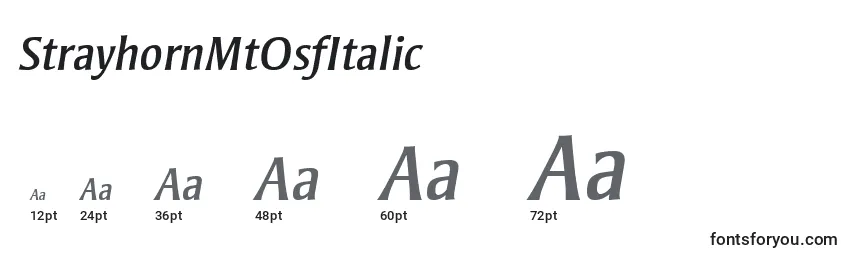StrayhornMtOsfItalic Font Sizes
