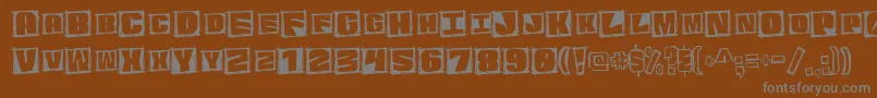 Grapam Font – Gray Fonts on Brown Background