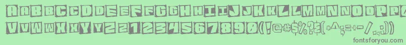 Grapam Font – Gray Fonts on Green Background