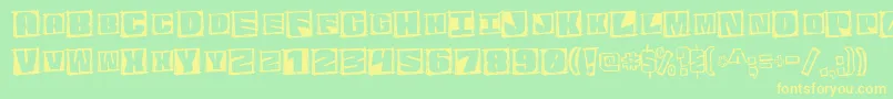 Grapam Font – Yellow Fonts on Green Background