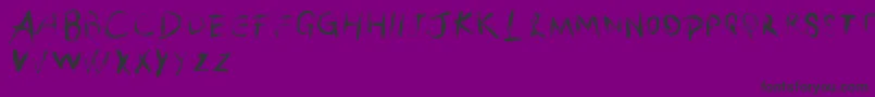 VtksSimplizinha Font – Black Fonts on Purple Background