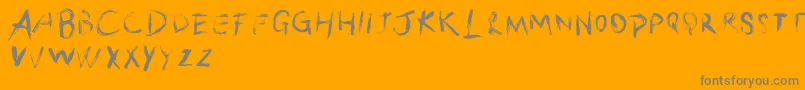 VtksSimplizinha-Schriftart – Graue Schriften auf orangefarbenem Hintergrund