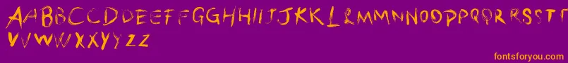 VtksSimplizinha Font – Orange Fonts on Purple Background