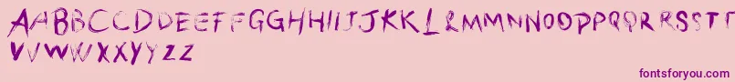 VtksSimplizinha Font – Purple Fonts on Pink Background