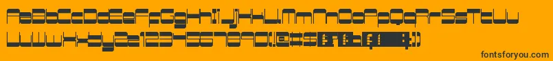 RetroMania-fontti – mustat fontit oranssilla taustalla