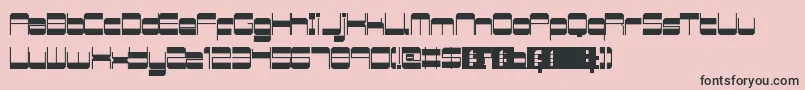 Fonte RetroMania – fontes pretas em um fundo rosa