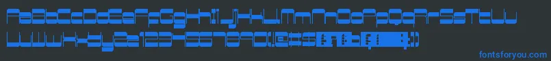 RetroMania Font – Blue Fonts on Black Background
