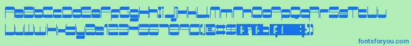 RetroMania Font – Blue Fonts on Green Background