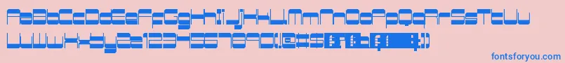 RetroMania-fontti – siniset fontit vaaleanpunaisella taustalla