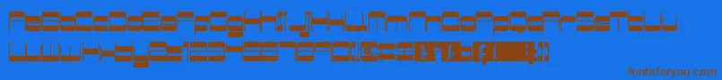 RetroMania-fontti – ruskeat fontit sinisellä taustalla