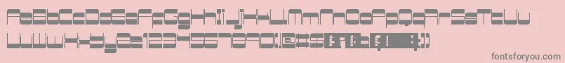 Fonte RetroMania – fontes cinzas em um fundo rosa
