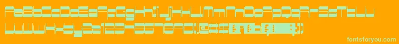 RetroMania Font – Green Fonts on Orange Background