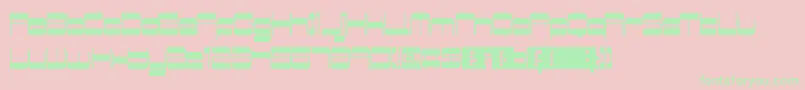 RetroMania-Schriftart – Grüne Schriften auf rosa Hintergrund