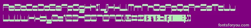 RetroMania-fontti – vihreät fontit violetilla taustalla