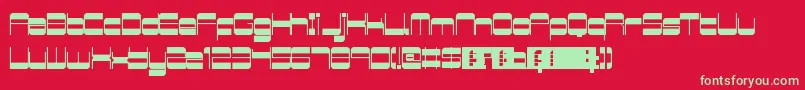 Czcionka RetroMania – zielone czcionki na czerwonym tle