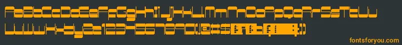 RetroMania Font – Orange Fonts on Black Background