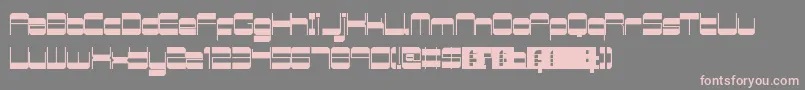 RetroMania-fontti – vaaleanpunaiset fontit harmaalla taustalla
