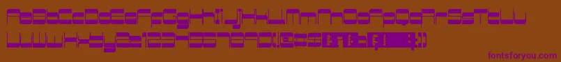 RetroMania Font – Purple Fonts on Brown Background
