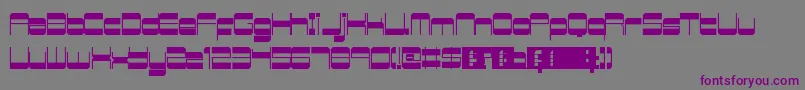 RetroMania-fontti – violetit fontit harmaalla taustalla