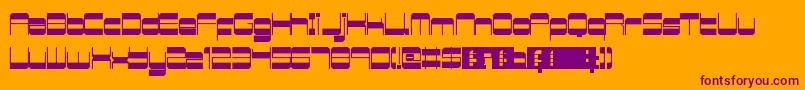 RetroMania Font – Purple Fonts on Orange Background