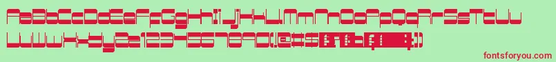 RetroMania-fontti – punaiset fontit vihreällä taustalla