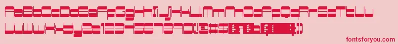 fuente RetroMania – Fuentes Rojas Sobre Fondo Rosa