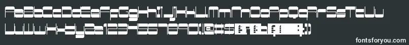 RetroMania-fontti – valkoiset fontit mustalla taustalla