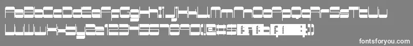 RetroMania-fontti – valkoiset fontit harmaalla taustalla