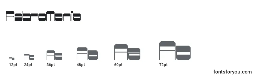 RetroMania Font Sizes