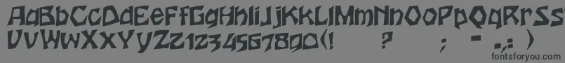 PowdersNormal-Schriftart – Schwarze Schriften auf grauem Hintergrund
