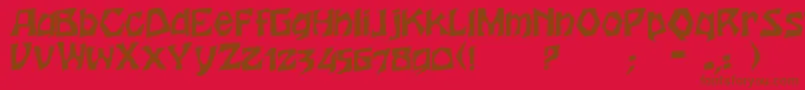 PowdersNormal Font – Brown Fonts on Red Background