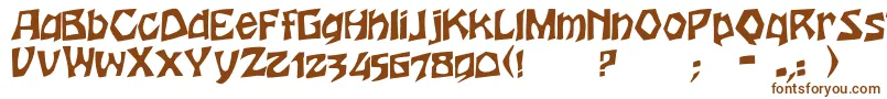 Шрифт PowdersNormal – коричневые шрифты на белом фоне