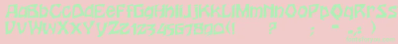 PowdersNormal Font – Green Fonts on Pink Background