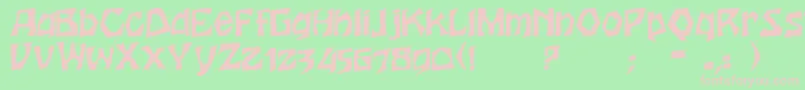 PowdersNormal Font – Pink Fonts on Green Background