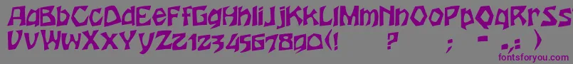 Шрифт PowdersNormal – фиолетовые шрифты на сером фоне