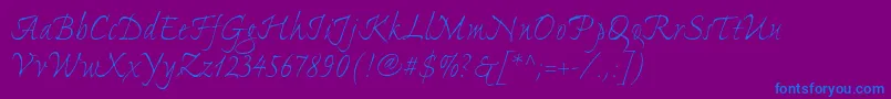 ExpontoproLight-Schriftart – Blaue Schriften auf violettem Hintergrund