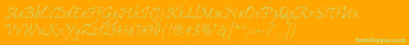 ExpontoproLight Font – Green Fonts on Orange Background