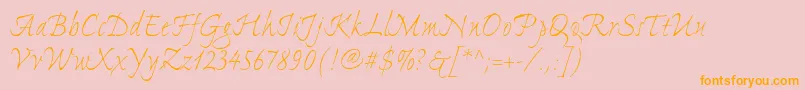 ExpontoproLight Font – Orange Fonts on Pink Background