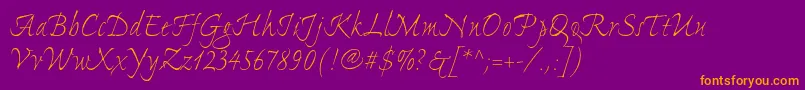 ExpontoproLight Font – Orange Fonts on Purple Background