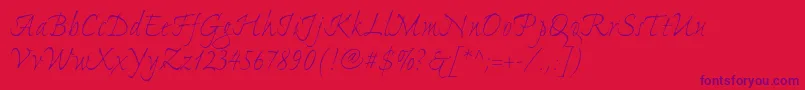 ExpontoproLight Font – Purple Fonts on Red Background