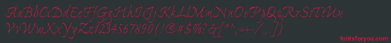 ExpontoproLight Font – Red Fonts on Black Background