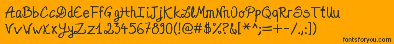 Fonte DesardRegular – fontes pretas em um fundo laranja