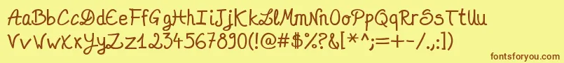 DesardRegular Font – Brown Fonts on Yellow Background