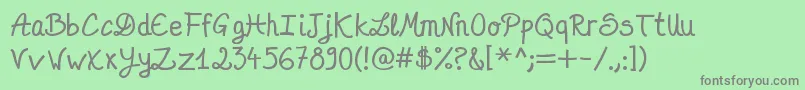DesardRegular Font – Gray Fonts on Green Background