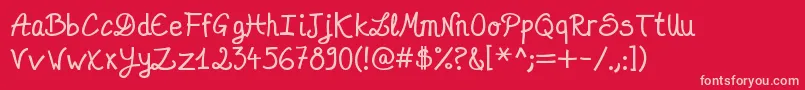 DesardRegular Font – Pink Fonts on Red Background