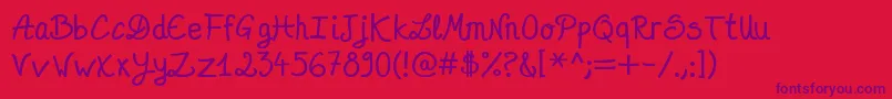 DesardRegular Font – Purple Fonts on Red Background