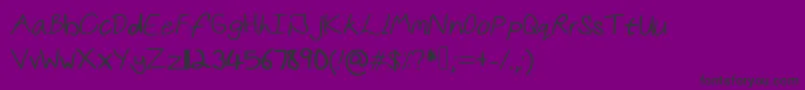 Kristenshandbold Font – Black Fonts on Purple Background