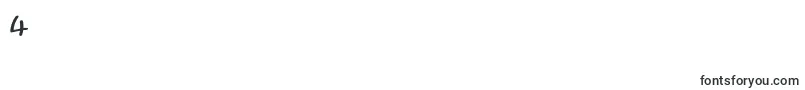 フォントKristenshandbold – フォント数字4