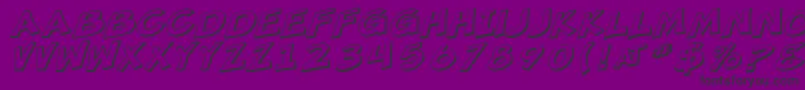 SfMincedMeatShadedOblique-fontti – mustat fontit violetilla taustalla